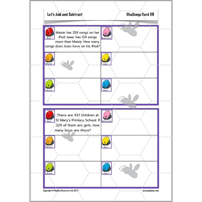 PlanBee Let's Add and Subtract: Maths Lesson Plans and Resources Year 3