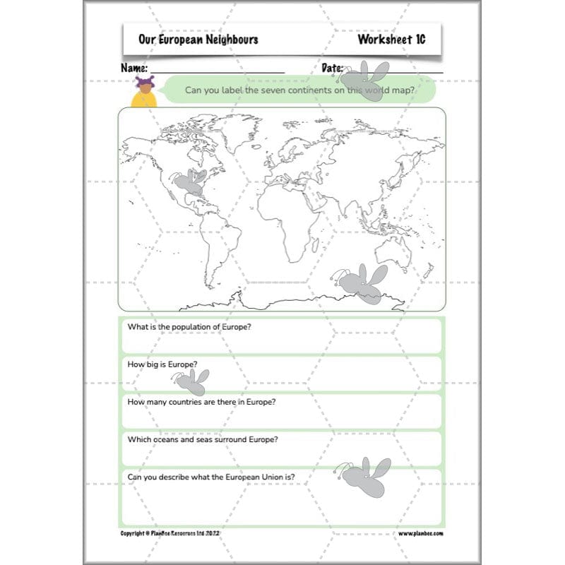 PlanBee Our European Neighbours | Europe KS2 Lesson Plans and Resources