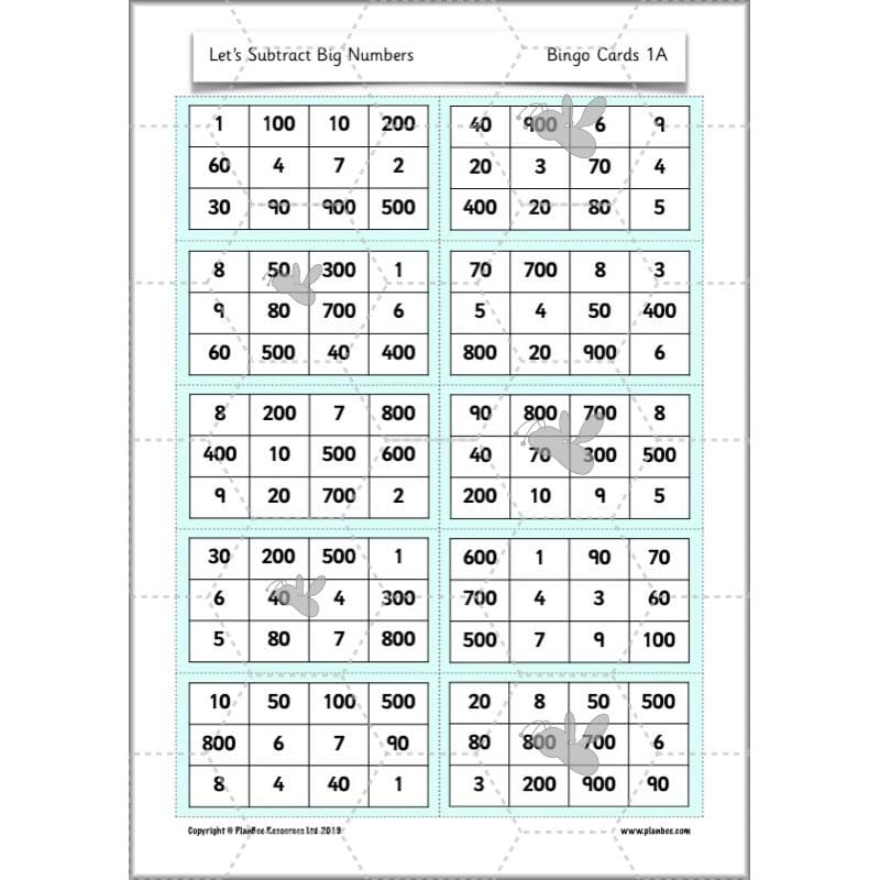 PlanBee Let’s Subtract Big Numbers | Year 2 Maths Plans & Resources | PlanBee