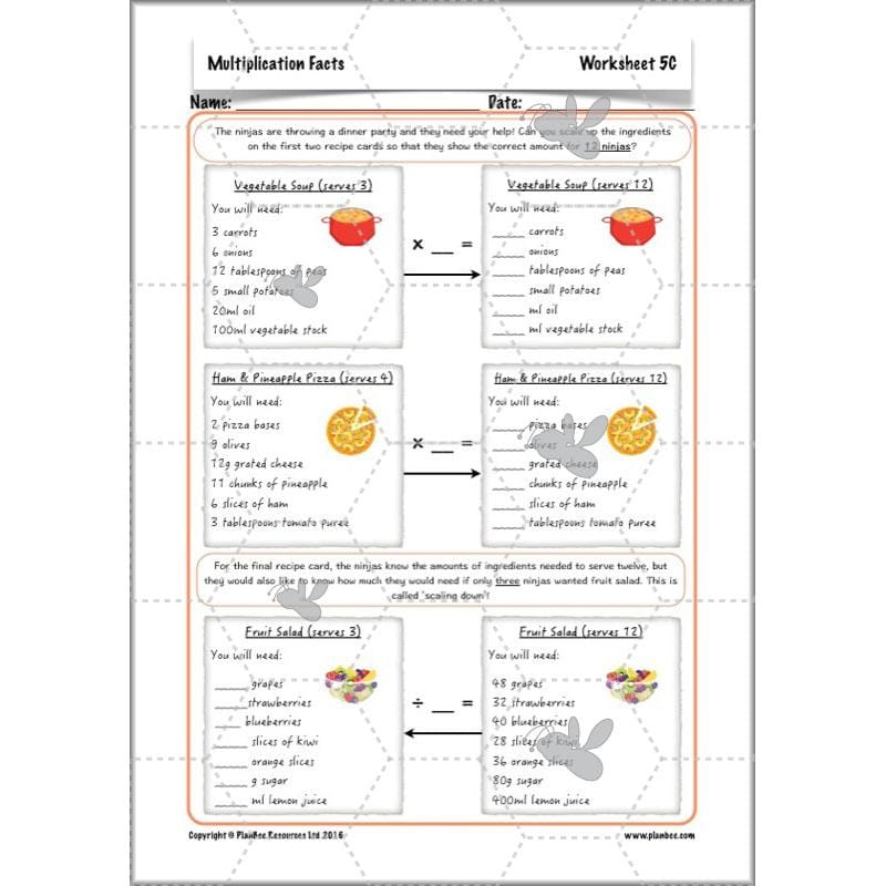 PlanBee Multiplication Facts: KS2 Maths Lessons and Resources for Year 3