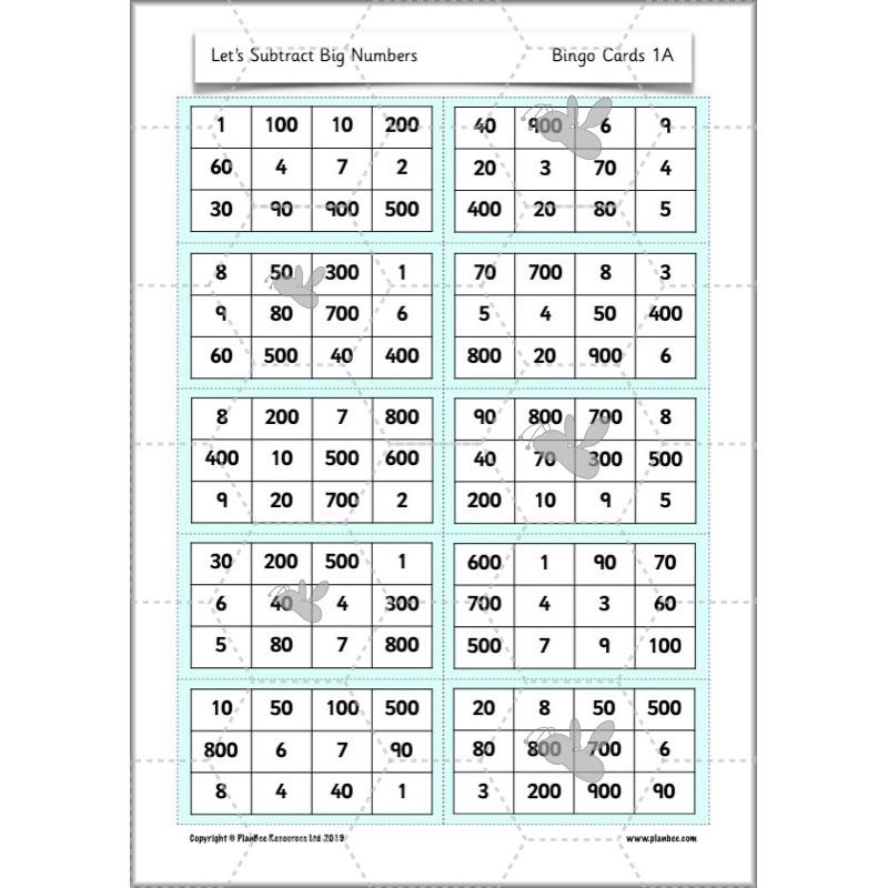 PlanBee Let’s Subtract Big Numbers | Year 2 Maths Plans & Resources | PlanBee