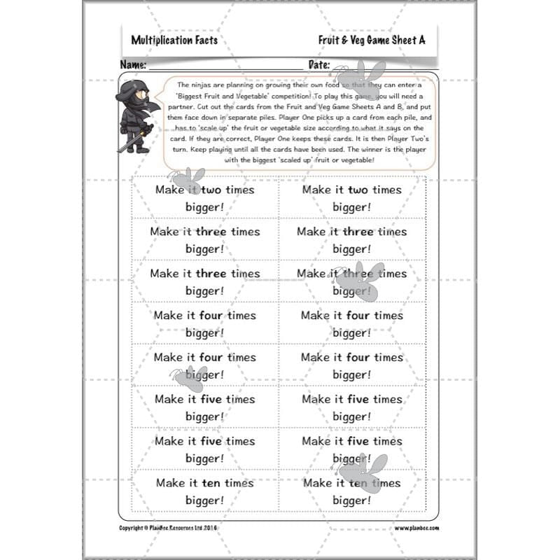 PlanBee Multiplication Facts: KS2 Maths Lessons and Resources for Year 3
