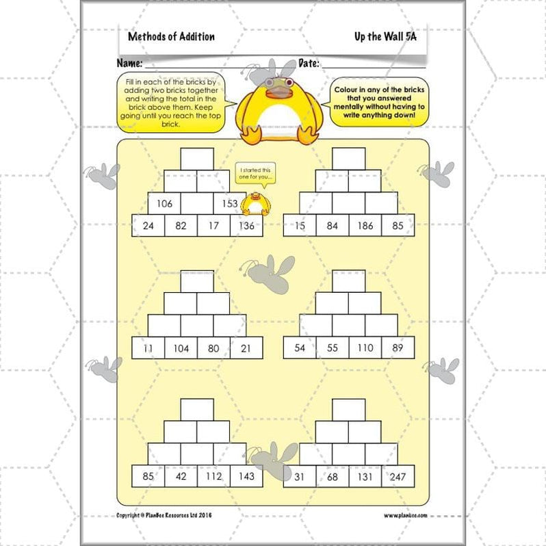 Methods of Addition Maths Lessons for Year 4 by PlanBee