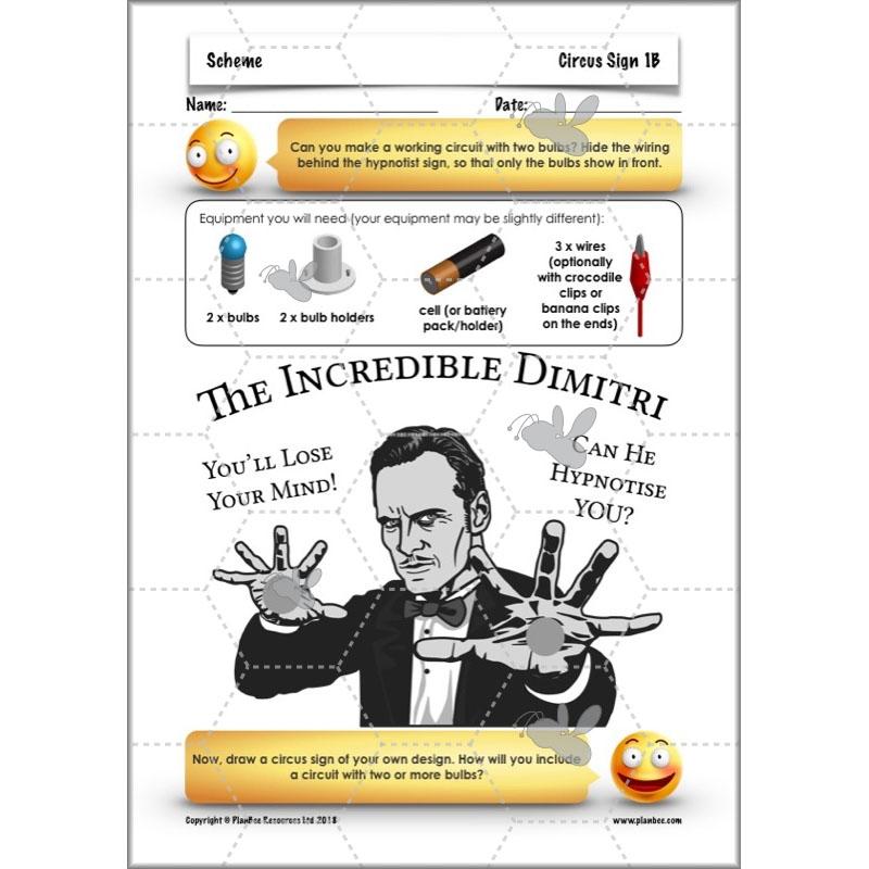 PlanBee Light-Up Signs: Circuits and Structures - KS2 DT Lesson Plans