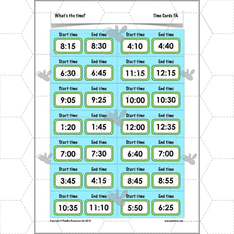 PlanBee Year 3 Time Planning | Plans, Slides and Worksheets
