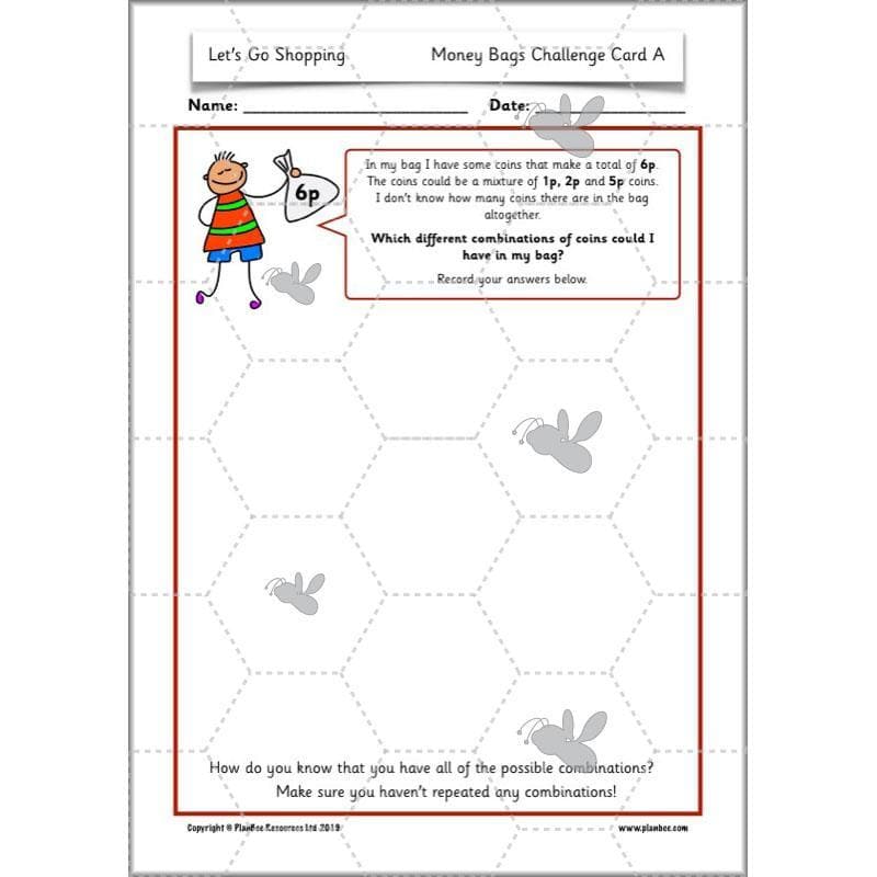 PlanBee Let's Go Shopping: Year 2 Money Maths Activities