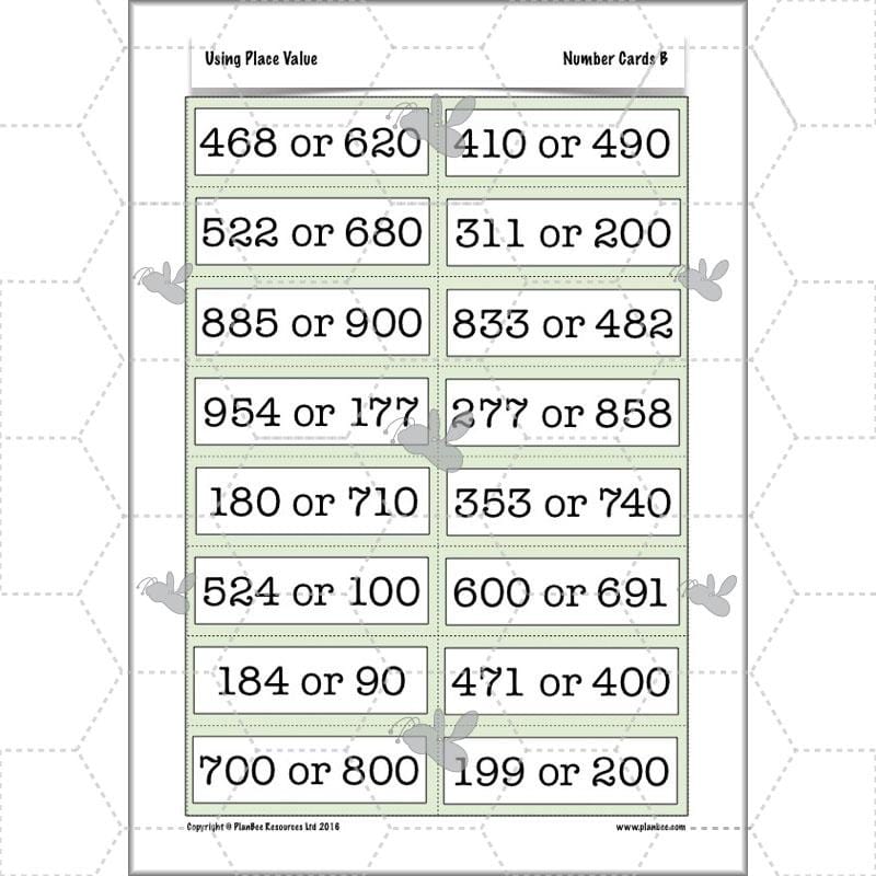PlanBee Using Place Value: KS2 Maths Planning for Year 3