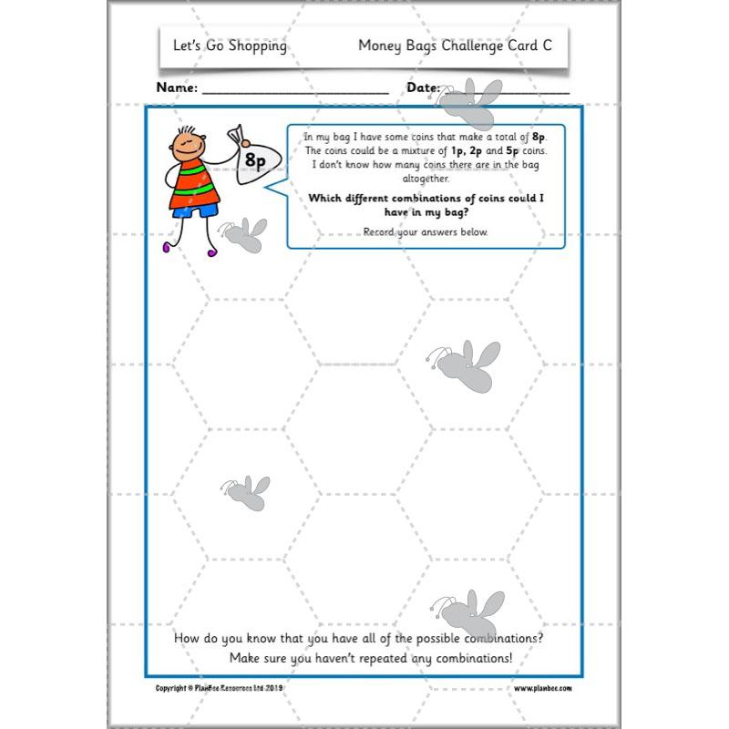 PlanBee Let's Go Shopping: Year 2 Money Maths Activities