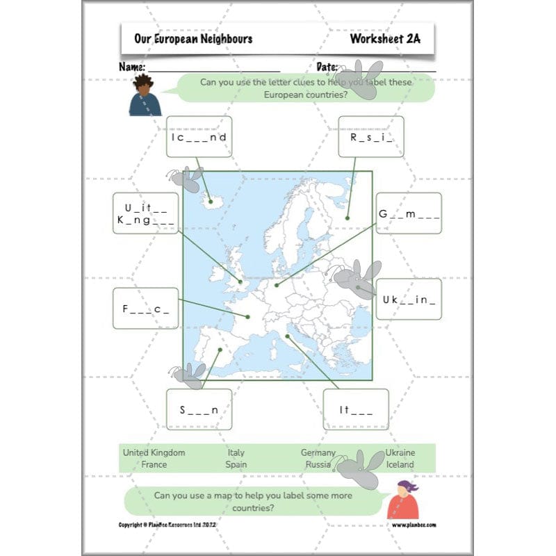 PlanBee Our European Neighbours | Europe KS2 Lesson Plans and Resources