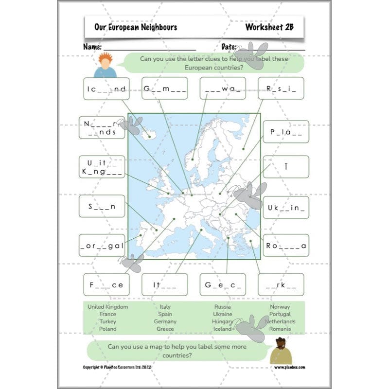 PlanBee Our European Neighbours | Europe KS2 Lesson Plans and Resources