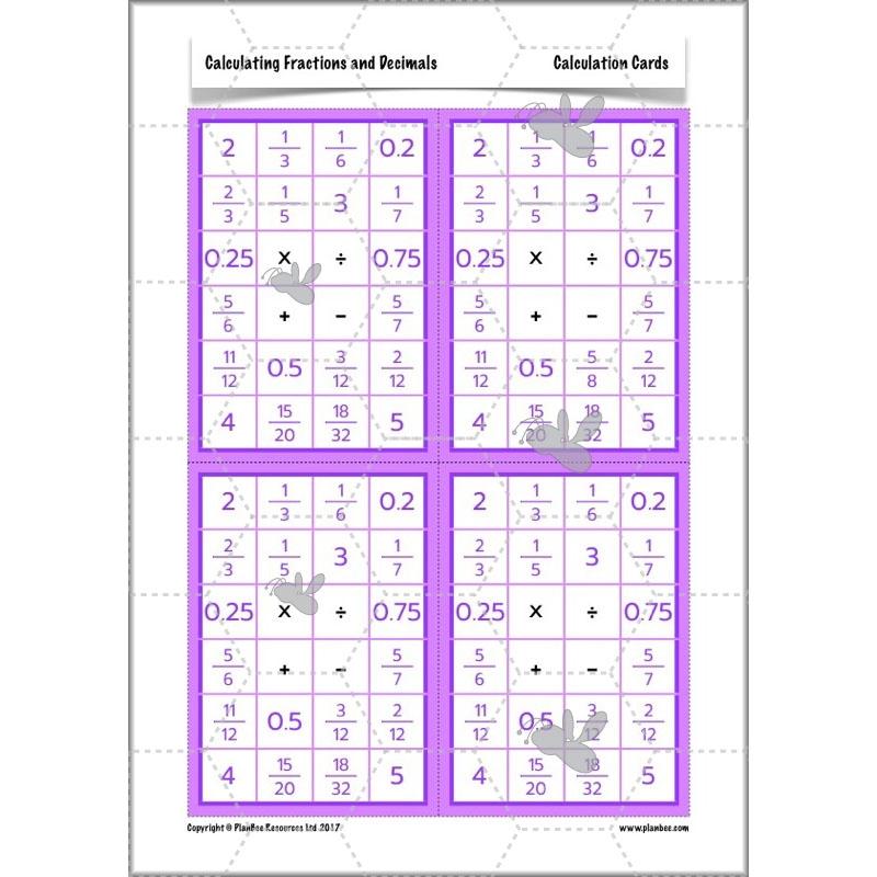 PlanBee Calculating Fractions & Decimals - Year 6 Maths Planning & Resources