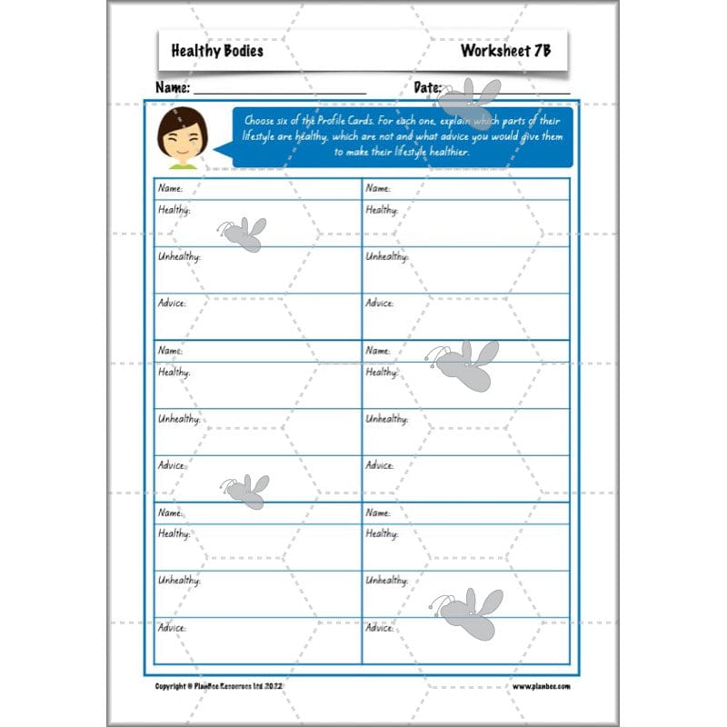 PlanBee Healthy Bodies Animals including Humans Year 6 Planning