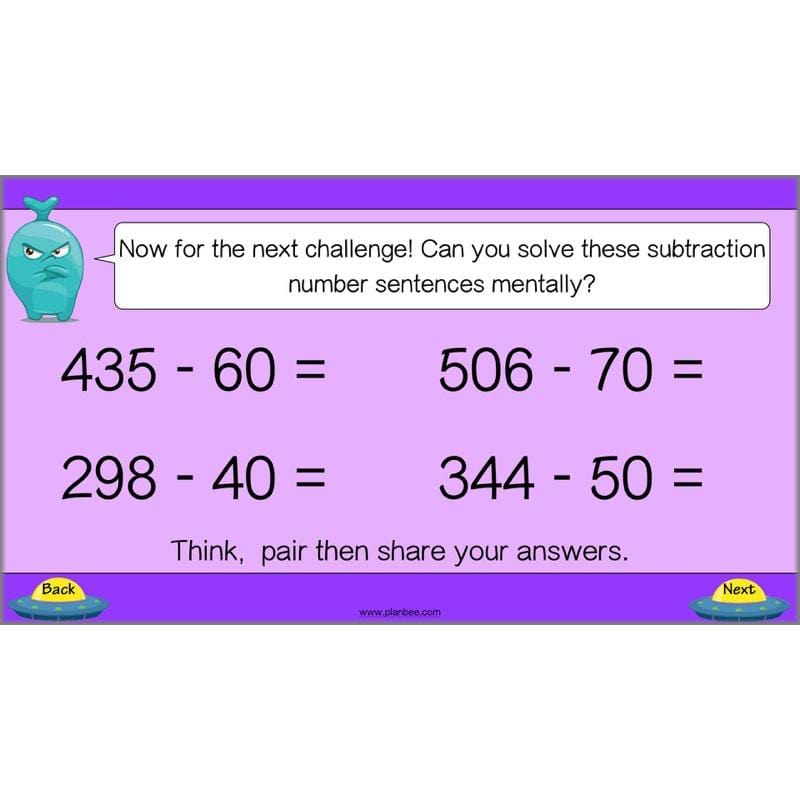 PlanBee Mental Subtraction: Addition and Subtraction Year 3 Maths