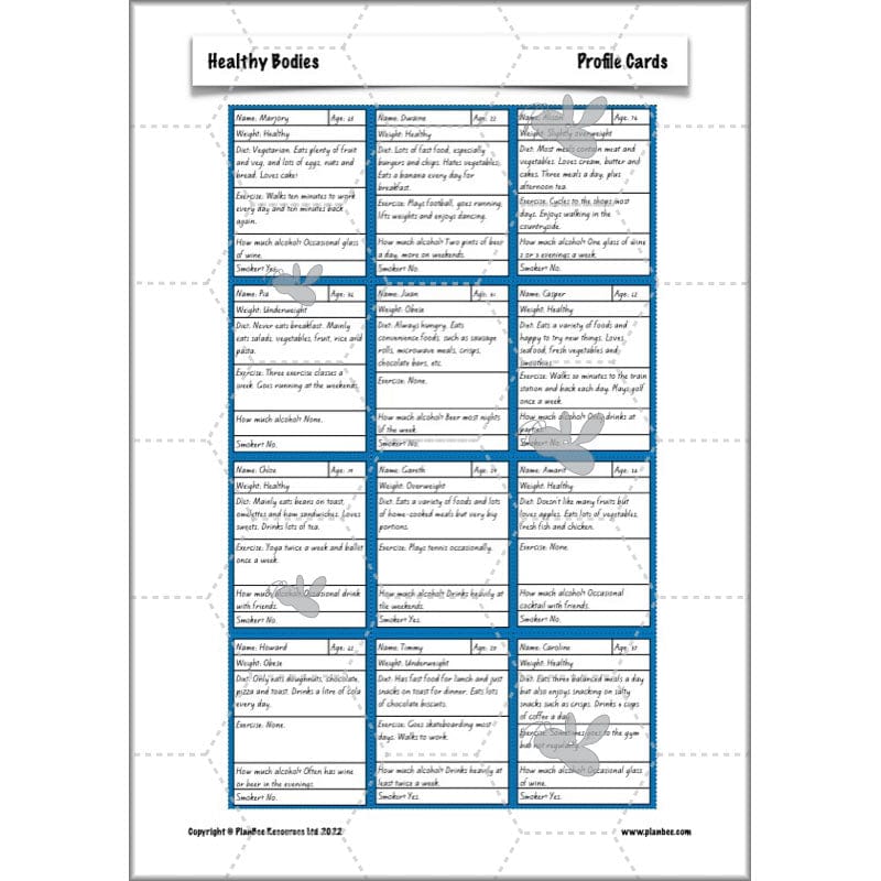 PlanBee Healthy Bodies Animals including Humans Year 6 Planning