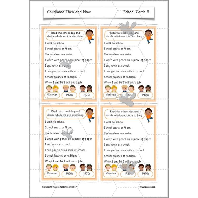 PlanBee Childhood in the Past Then and Now KS1 History by PlanBee