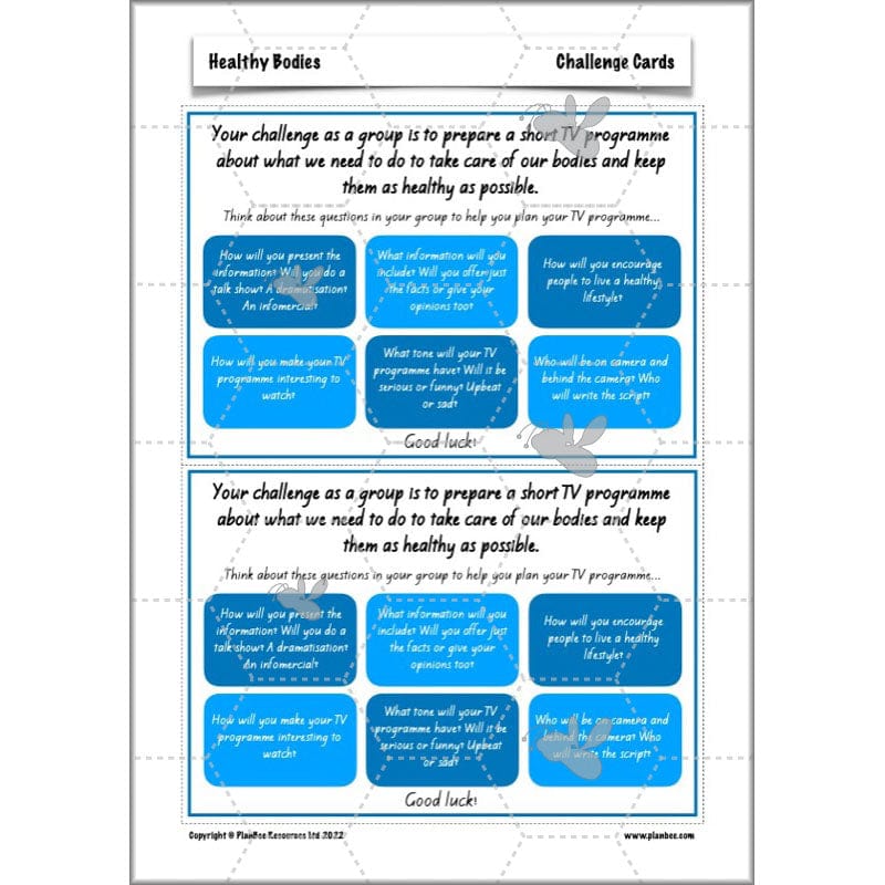 PlanBee Healthy Bodies Animals including Humans Year 6 Planning