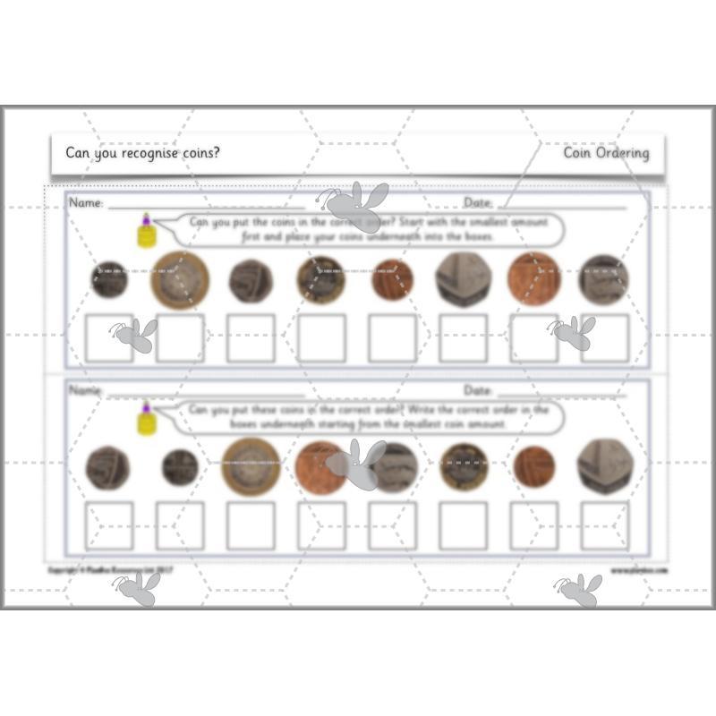 PlanBee Can you recognise coins? Year 1 money planning and activities