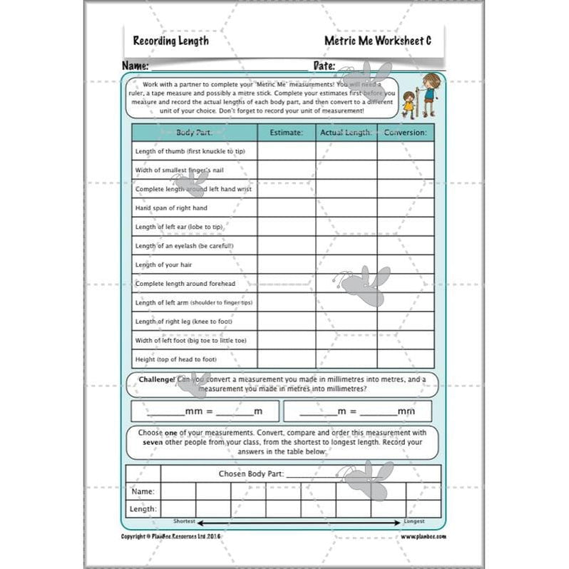 Recording Length - Measurement Maths Lessons for Year 4 — PlanBee