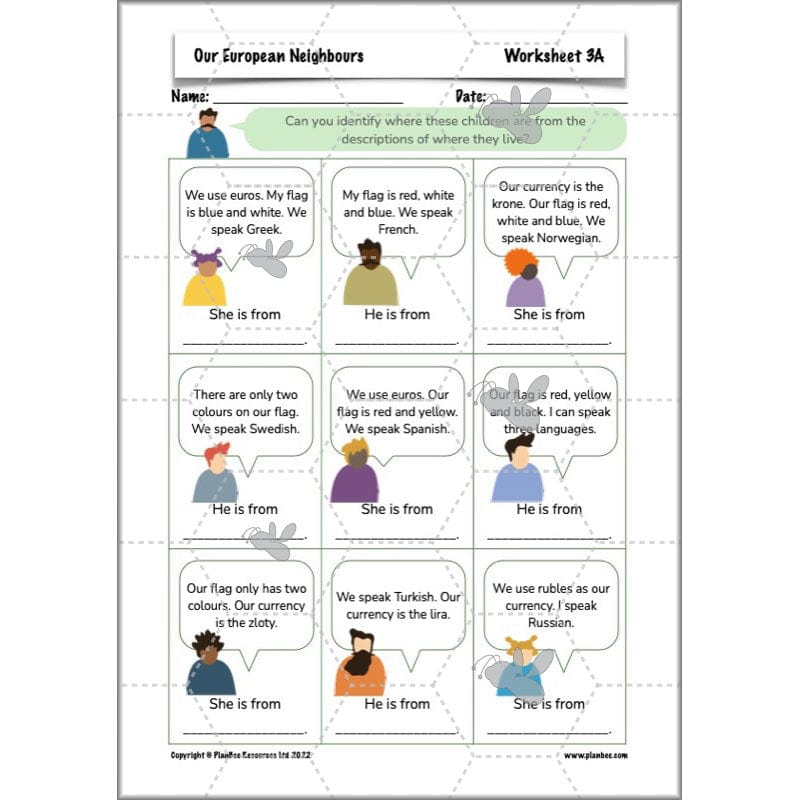 PlanBee Our European Neighbours | Europe KS2 Lesson Plans and Resources