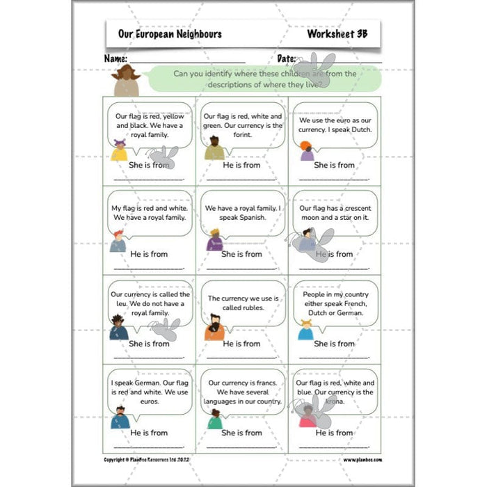 PlanBee Our European Neighbours | Europe KS2 Lesson Plans and Resources