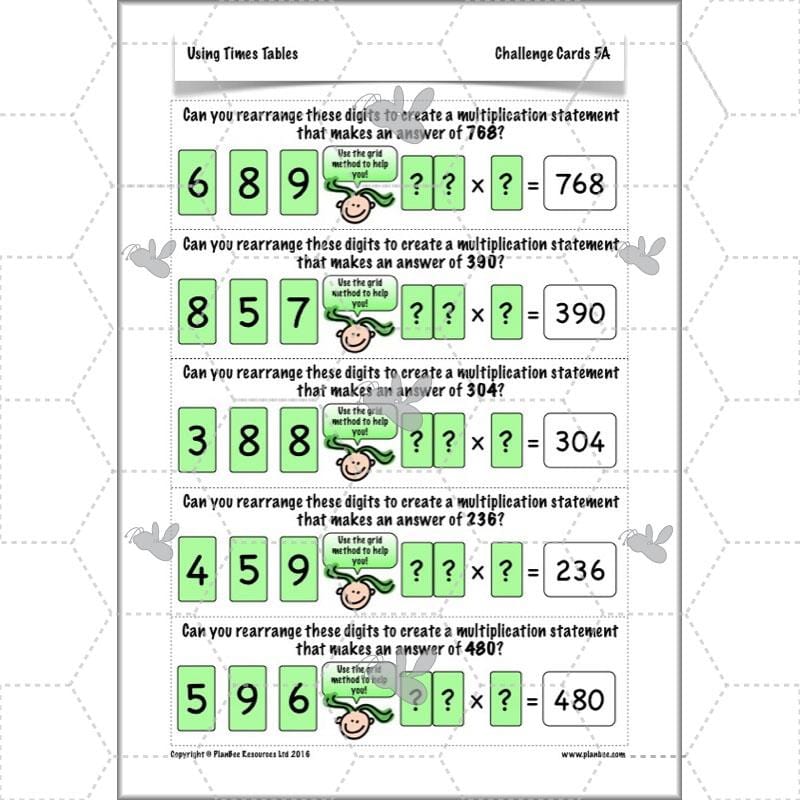 PlanBee Using Times Tables: Year 3 PlanBee Maths Multiplication & Division