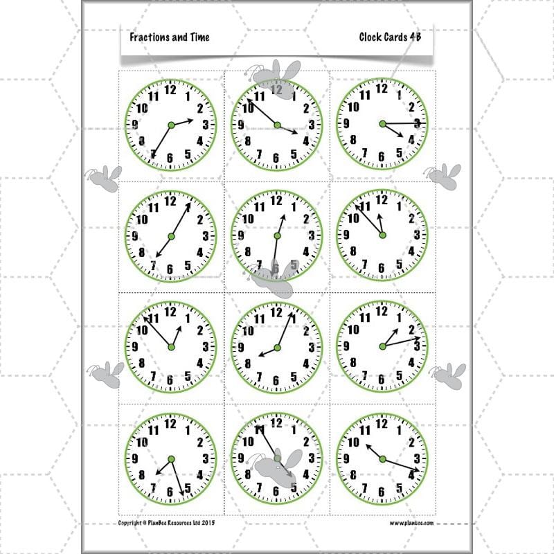 PlanBee Fractions and Time - Year 4 Primary Maths Resources