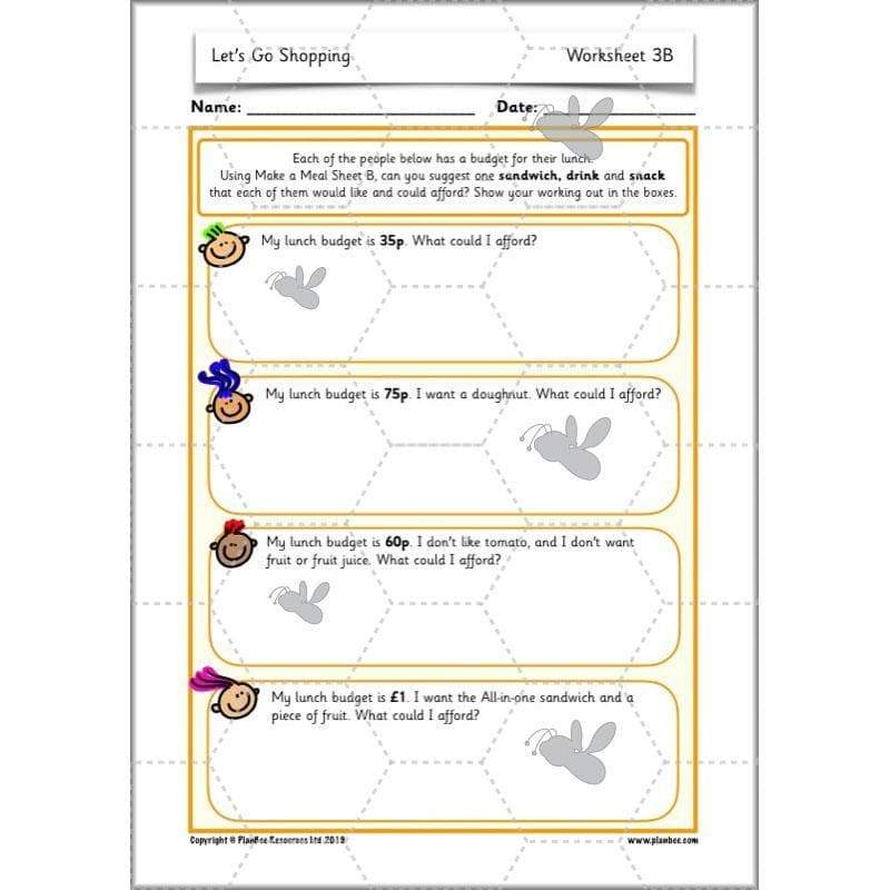 PlanBee Let's Go Shopping: Year 2 Money Maths Activities