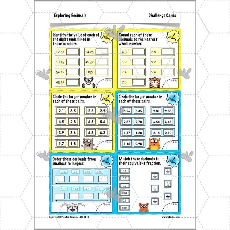 PlanBee Exploring Decimals - Year 5 Complete Maths Resources - Place Value