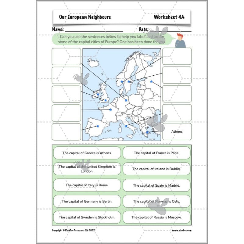 PlanBee Our European Neighbours | Europe KS2 Lesson Plans and Resources