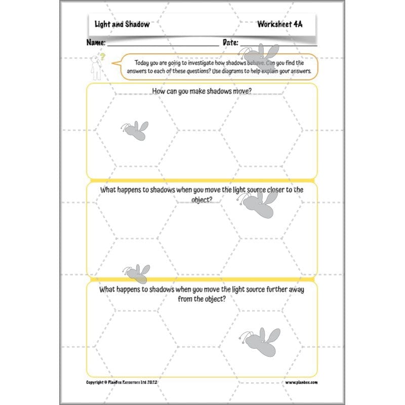 PlanBee Light and Shadow Year 3 Planning Pack by PlanBee