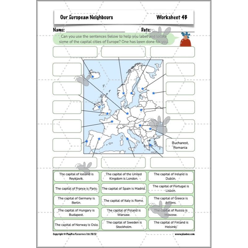PlanBee Our European Neighbours | Europe KS2 Lesson Plans and Resources