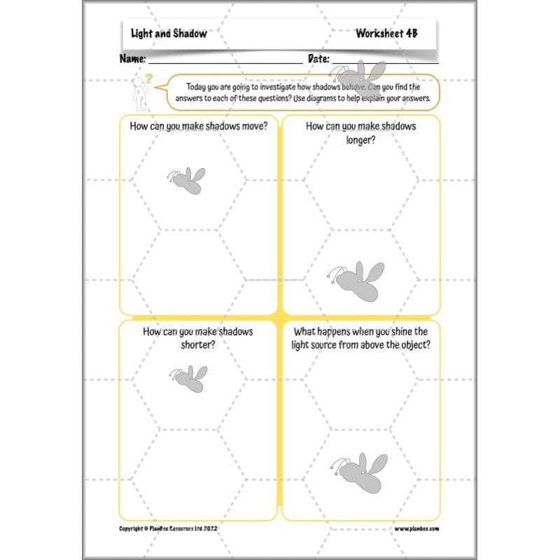 PlanBee Light and Shadow Year 3 Planning Pack by PlanBee