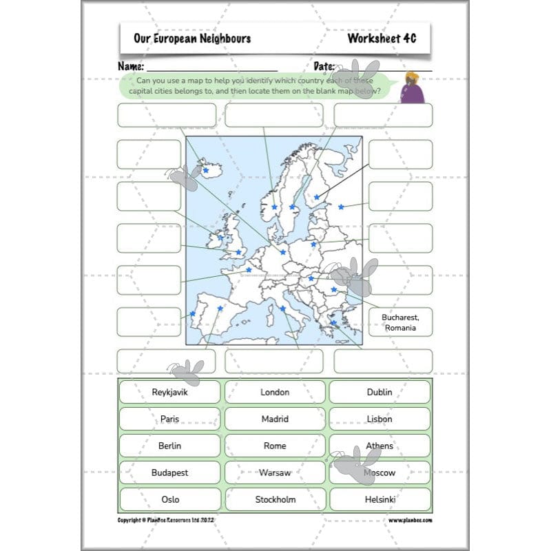 PlanBee Our European Neighbours | Europe KS2 Lesson Plans and Resources