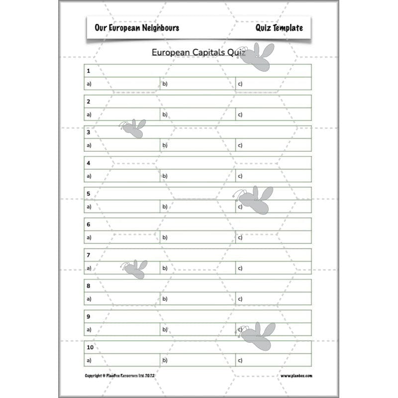 PlanBee Our European Neighbours | Europe KS2 Lesson Plans and Resources