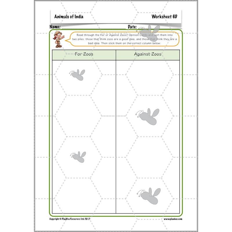 PlanBee Animals of India complete Science scheme of work for KS2
