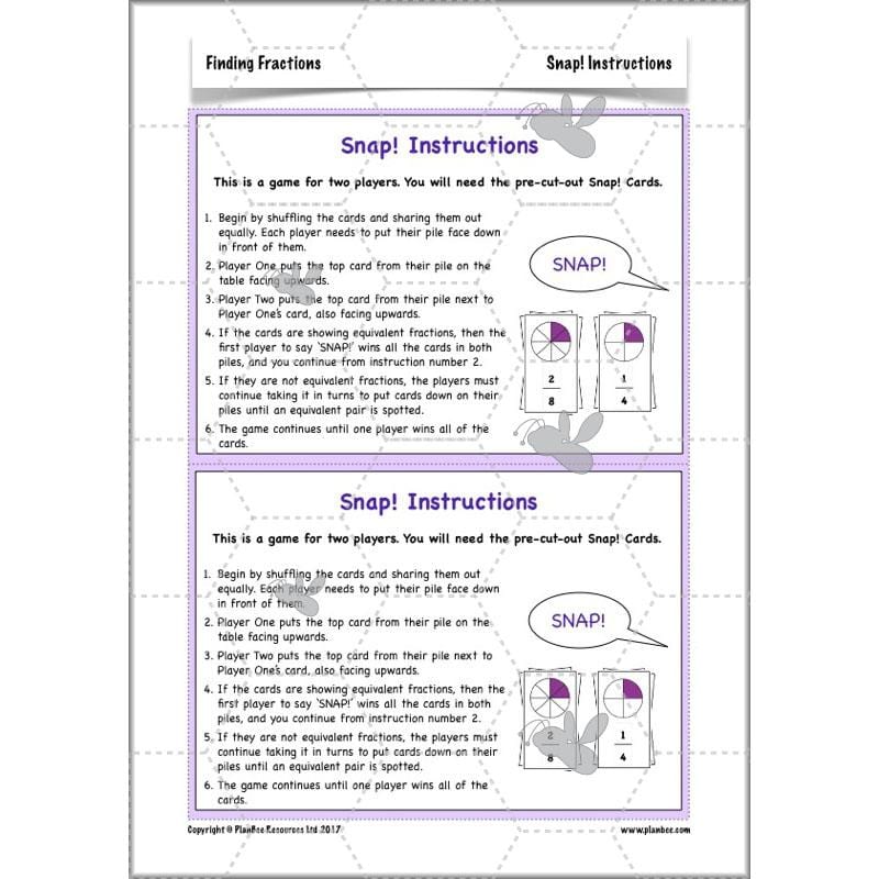 PlanBee Finding Fractions: Year 3 fractions of amounts plans and resources