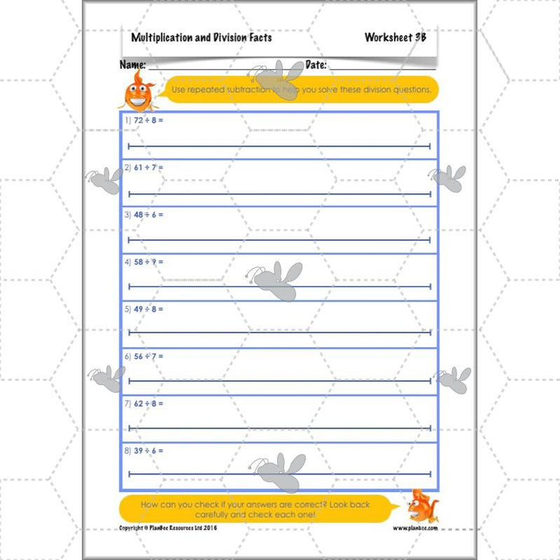Multiplication and Division Facts Year 4 Maths by PlanBee