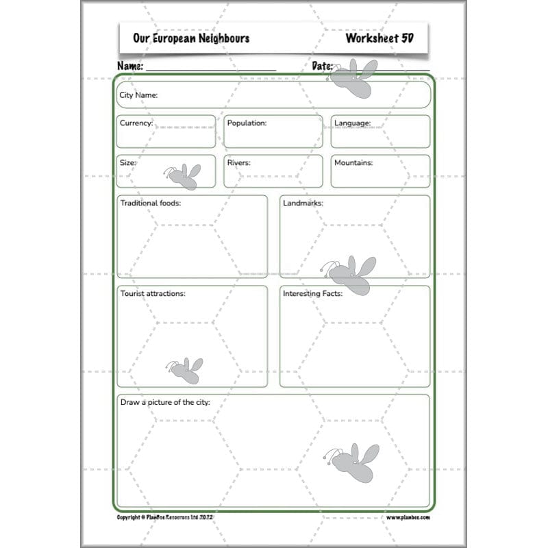 PlanBee Our European Neighbours | Europe KS2 Lesson Plans and Resources