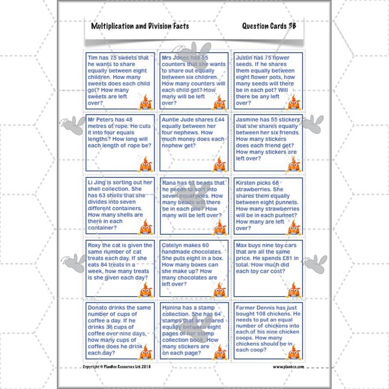 PlanBee Multiplication and Division Facts - Times Tables | Year 4 Maths