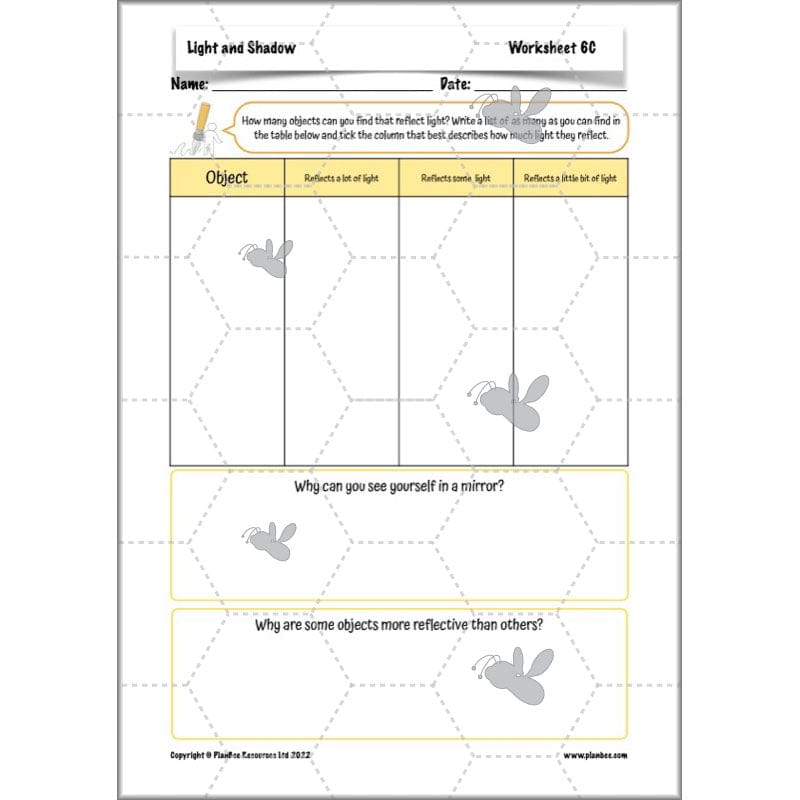 PlanBee Light Year 3 Science Planning Pack by PlanBee