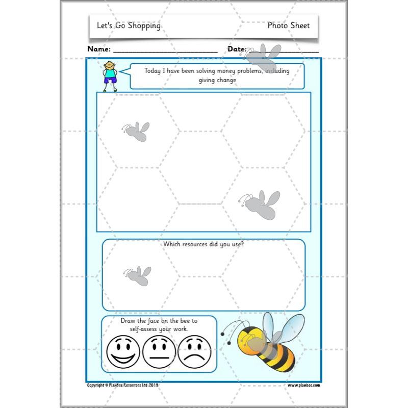 PlanBee Let's Go Shopping: Year 2 Money Maths Activities