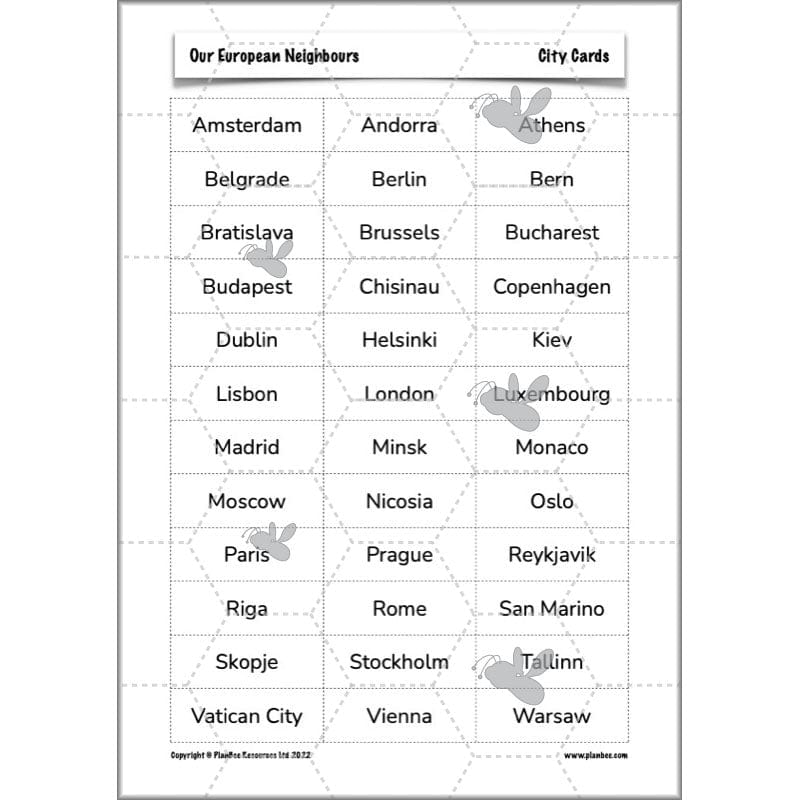 PlanBee Our European Neighbours | Europe KS2 Lesson Plans and Resources