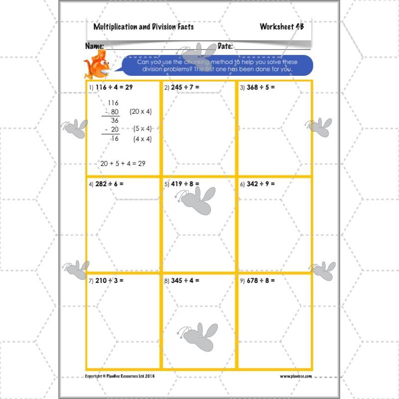 PlanBee Multiplication and Division Facts - Times Tables | Year 4 Maths