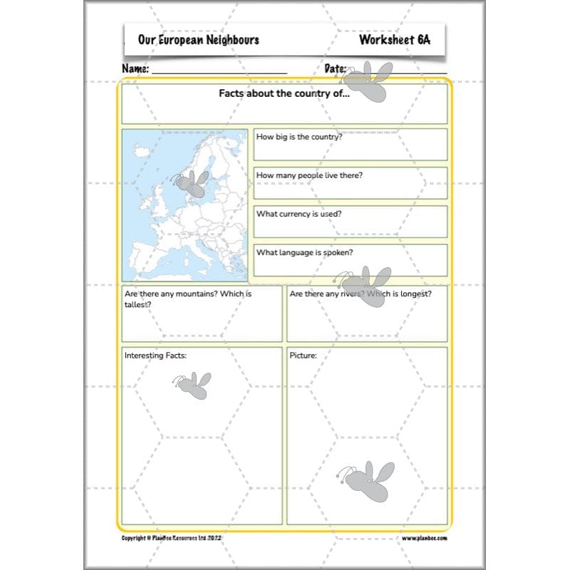 PlanBee Our European Neighbours | Europe KS2 Lesson Plans and Resources
