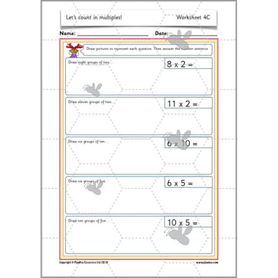 PlanBee Let’s count in multiples - maths for Year 1 KS1
