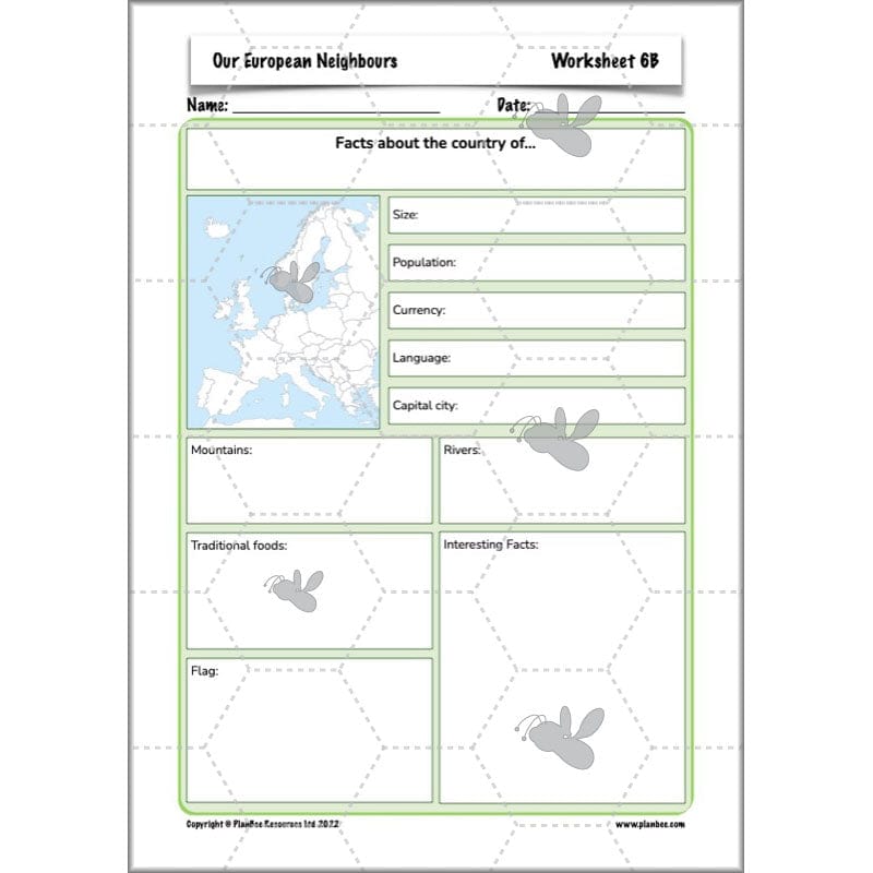 PlanBee Our European Neighbours | Europe KS2 Lesson Plans and Resources