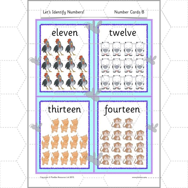 PlanBee Identify Numbers 1-20 Year 1 Maths by PlanBee