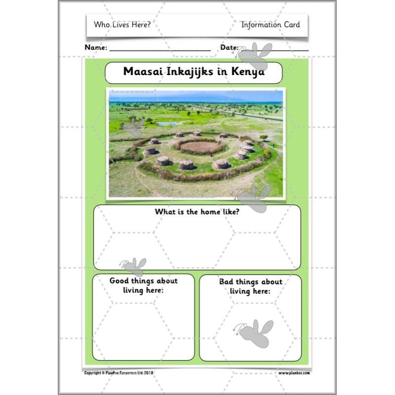 PlanBee Who Lives Here? Geography scheme of work for KS1 Year 1 & Year 2