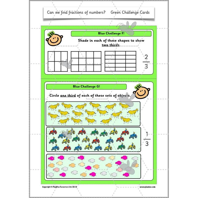 PlanBee Can we find fractions of numbers? Year 2 Fractions Planning