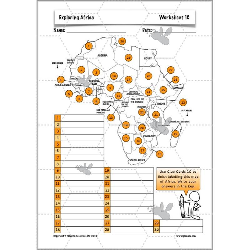 PlanBee Exploring Africa KS2 Geography lessons for Year 5 & Year 6